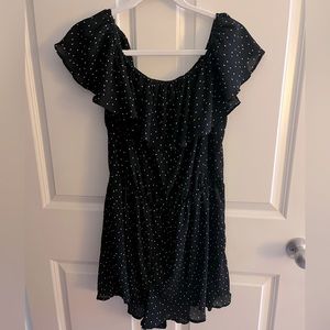 Black and white polka dot romper from Topshop.